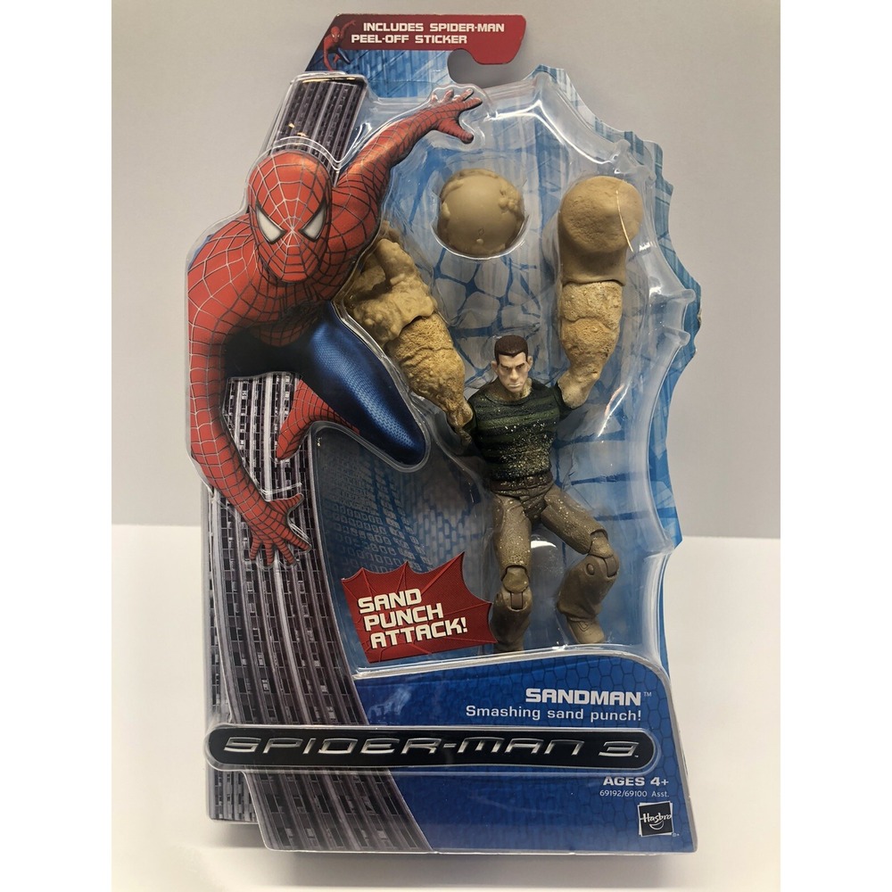 Spider-Man 3 Punch Attack Sandman Smashing Sand Figure - 2007